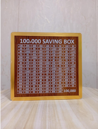 Wooden Money Saving Box | Cash Challenge Tracker