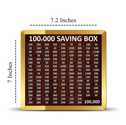 Wooden Money Saving Box | Cash Challenge Tracker