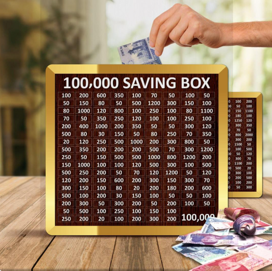 Wooden Money Saving Box | Cash Challenge Tracker