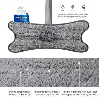 Twist Mop, X Shape Microfiber Mop, 360 Rotating Head