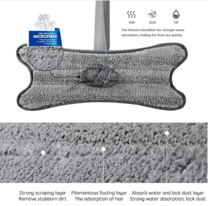 Twist Mop, X Shape Microfiber Mop, 360 Rotating Head