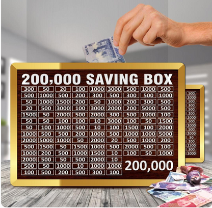 Wooden Money Saving Box | Cash Challenge Tracker