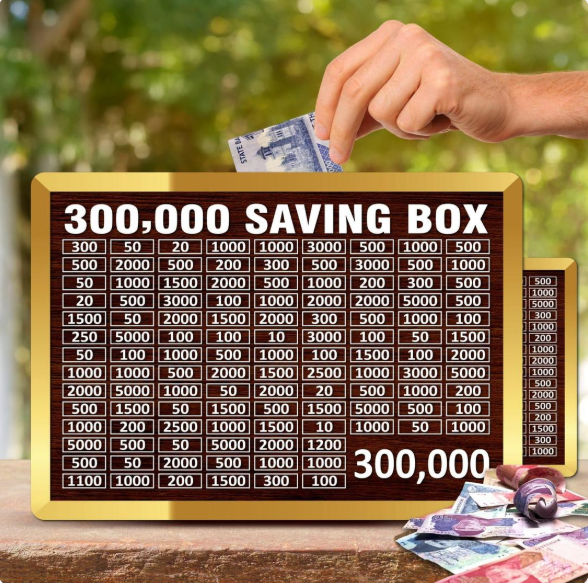 Wooden Money Saving Box | Cash Challenge Tracker