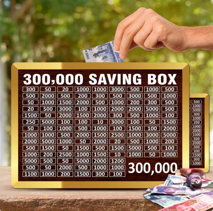 Wooden Money Saving Box | Cash Challenge Tracker