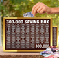 Wooden Money Saving Box | Cash Challenge Tracker