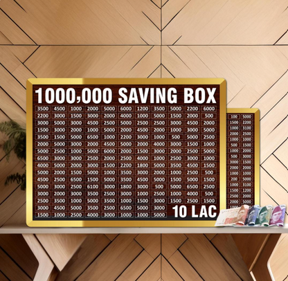 Wooden Money Saving Box | Cash Challenge Tracker